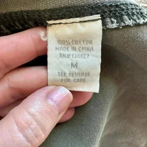 Angel Kiss Los Angeles Jacket Medium Green Camouflage Military Full Zip Snaps - Picture 6 of 7